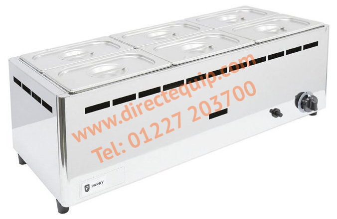 Parry BMF6C/G LPG 6 x 1/4 Wet Well Bain Marie